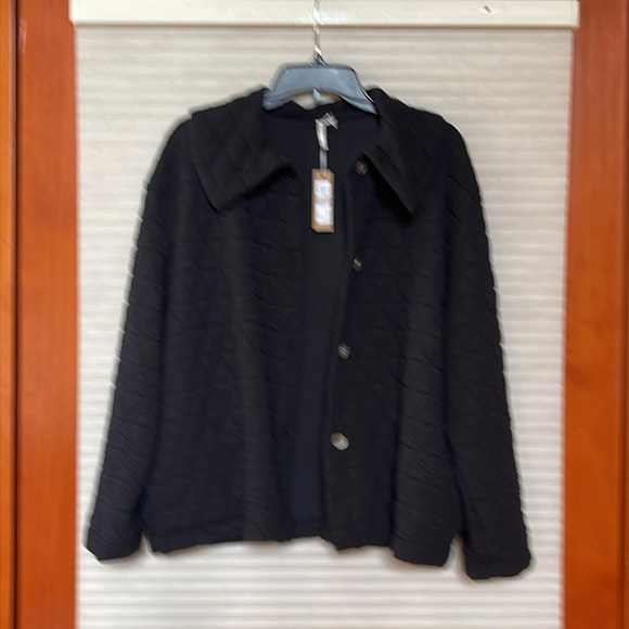 NWT hello nite black quilted jacket size Large - Picture 15 of 15